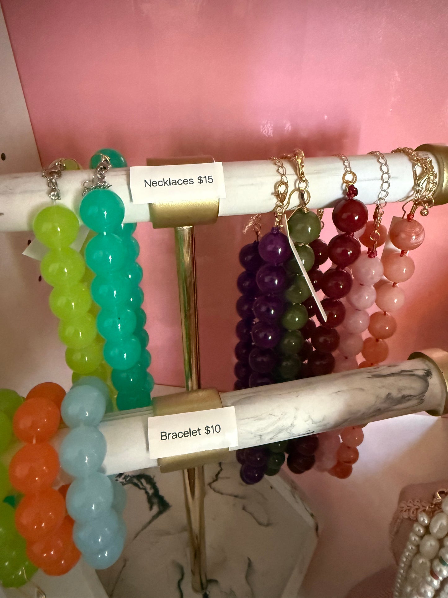 Chunky beaded necklaces