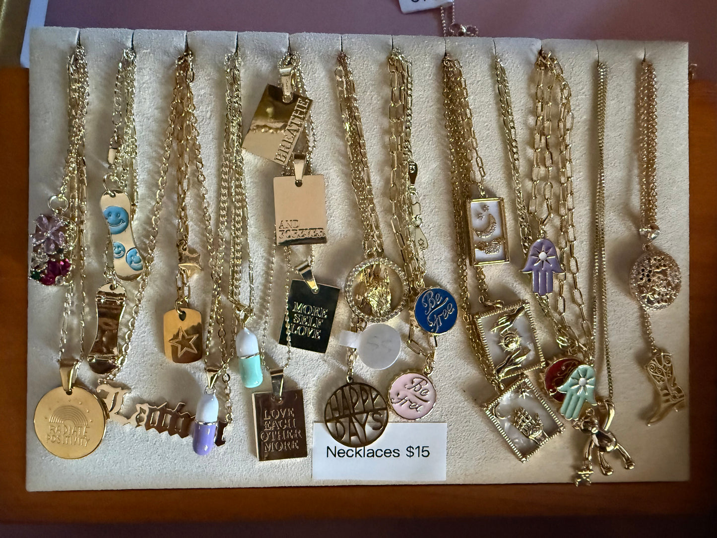 Gold plated necklaces