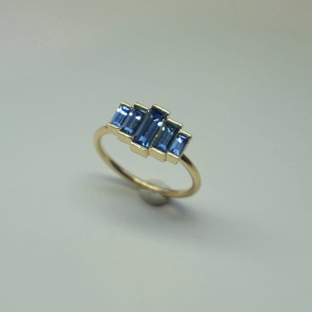 Azulejo Gold Plated Ring