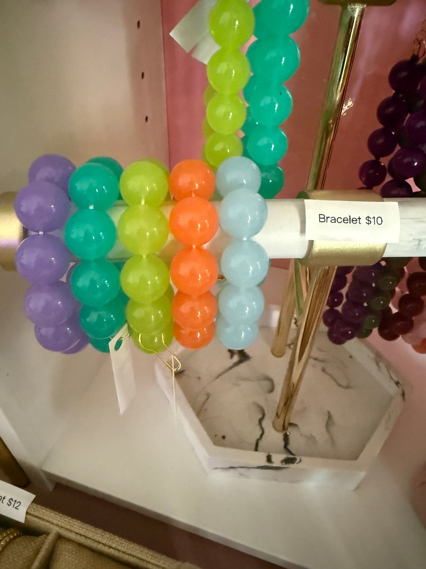 Acrylic beaded bracelets