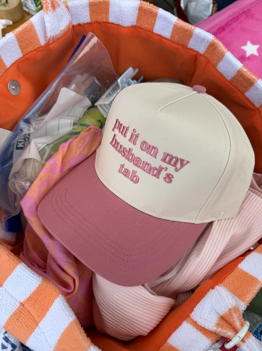 Put It On My Husband's Tab Trucker Hat