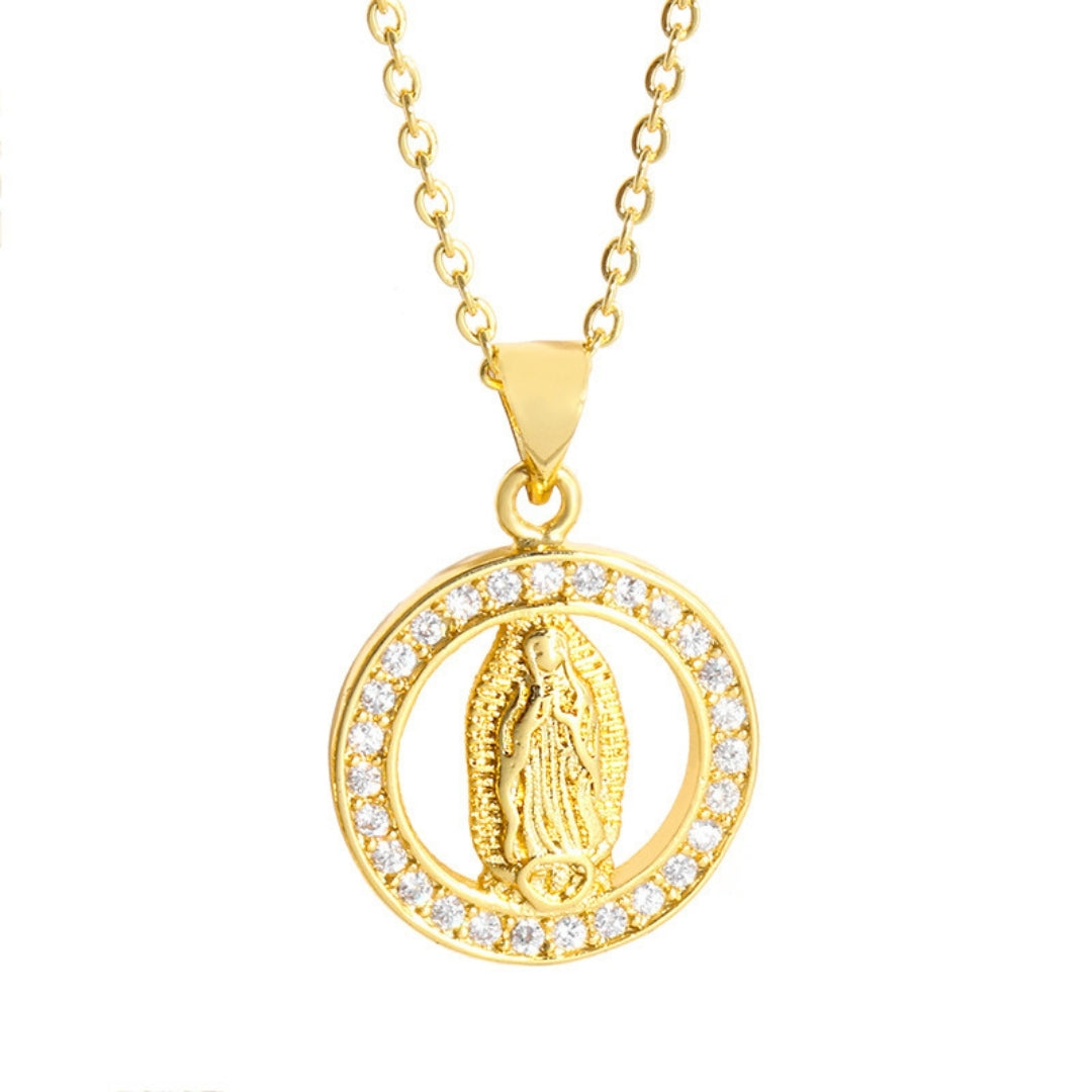 Guadalupe Dolores VM Gold Plated Necklace