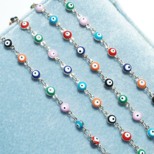 Colorful Evil-Eye Gold Plated Bracelet