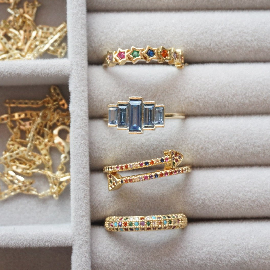 Azulejo Gold Plated Ring